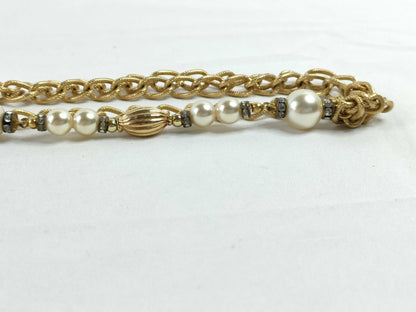 Dior Christian Dior Pearl and Rhinestone Necklace