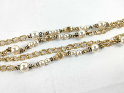 Dior Christian Dior Pearl and Rhinestone Necklace