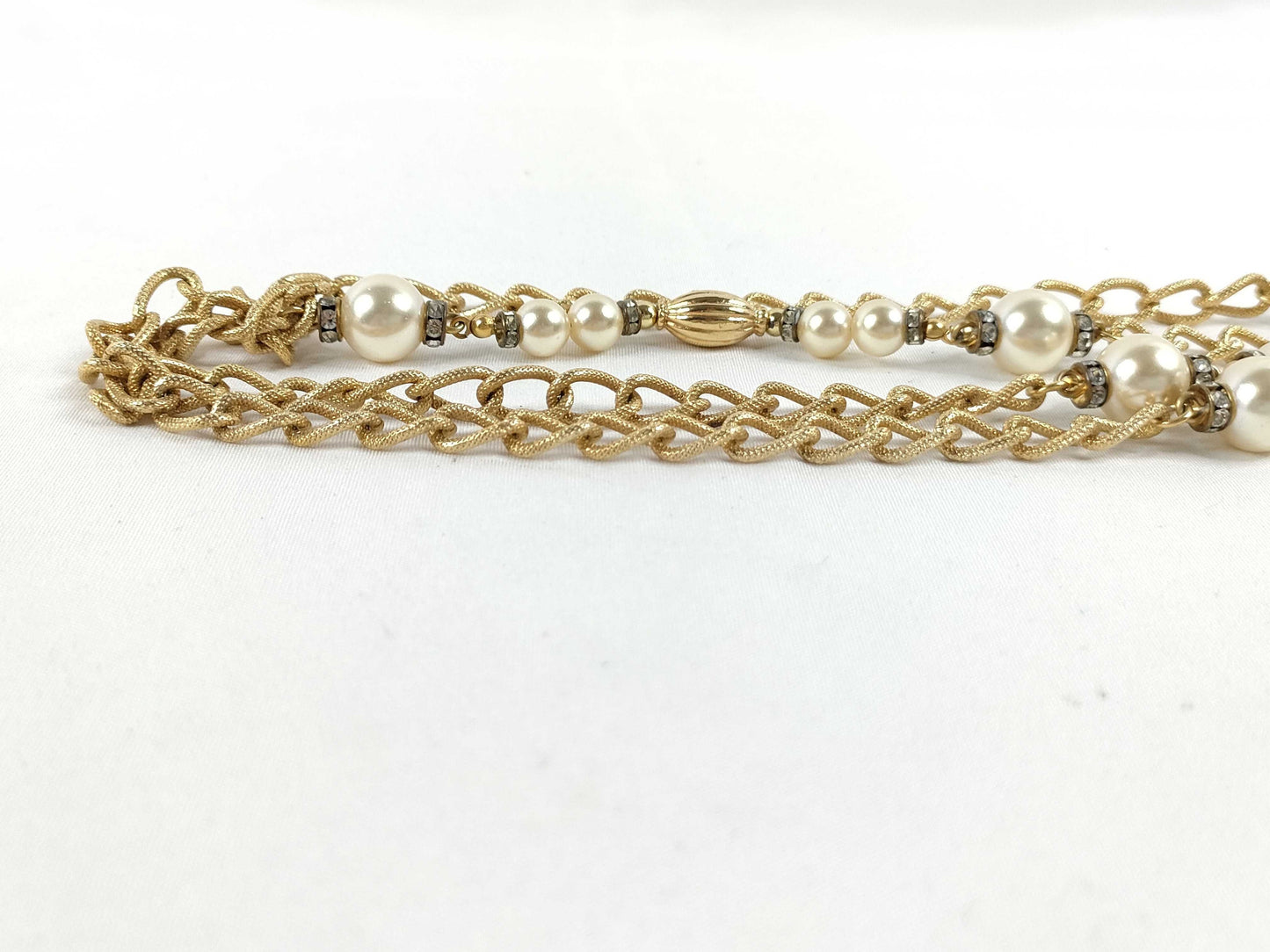 Dior Christian Dior Pearl and Rhinestone Necklace