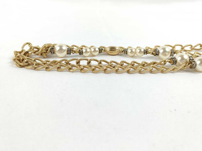 Dior Christian Dior Pearl and Rhinestone Necklace