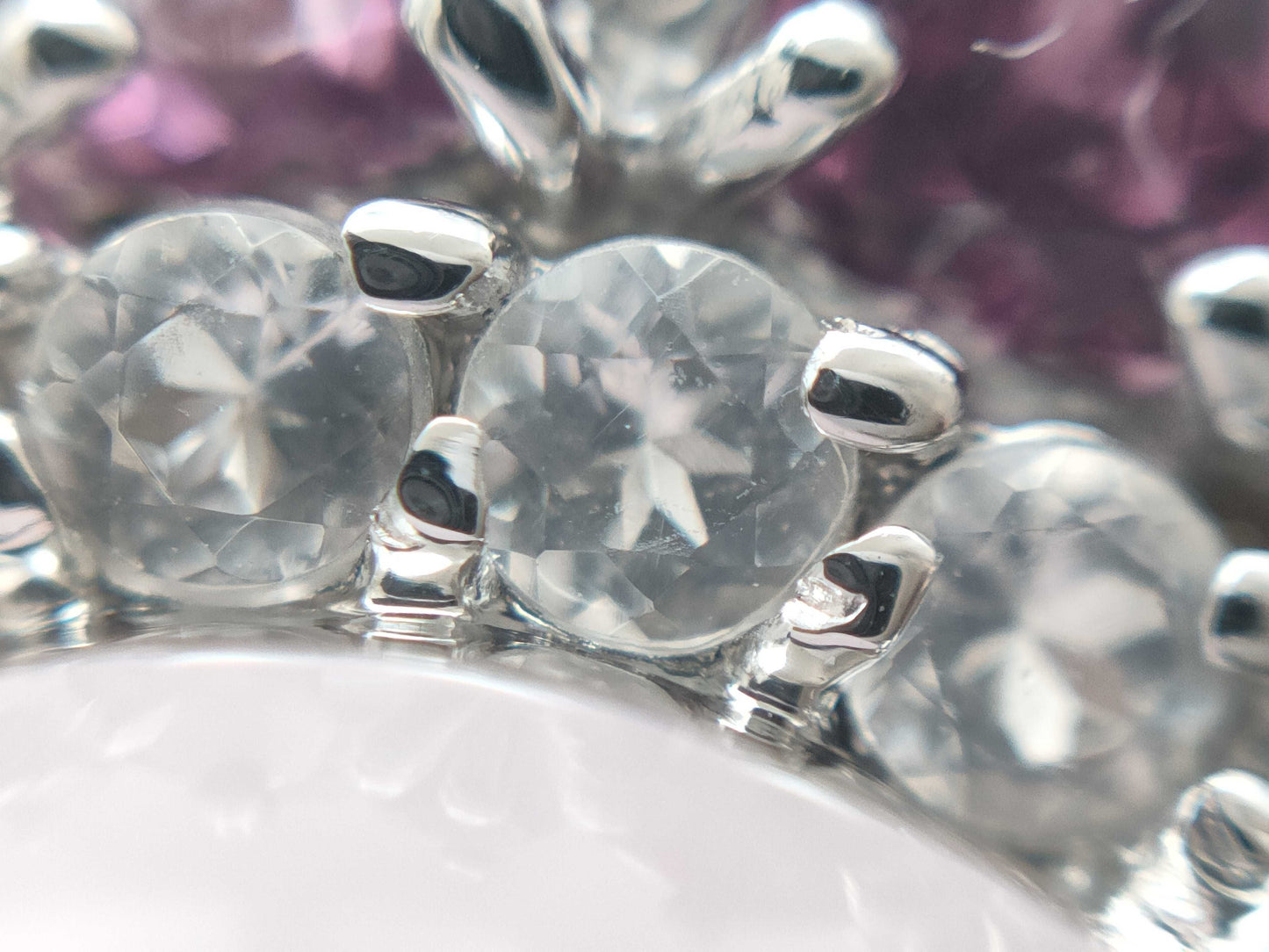 14.64ct Colored Stones, Transparent Stones, 15.2g K18WG Ring 