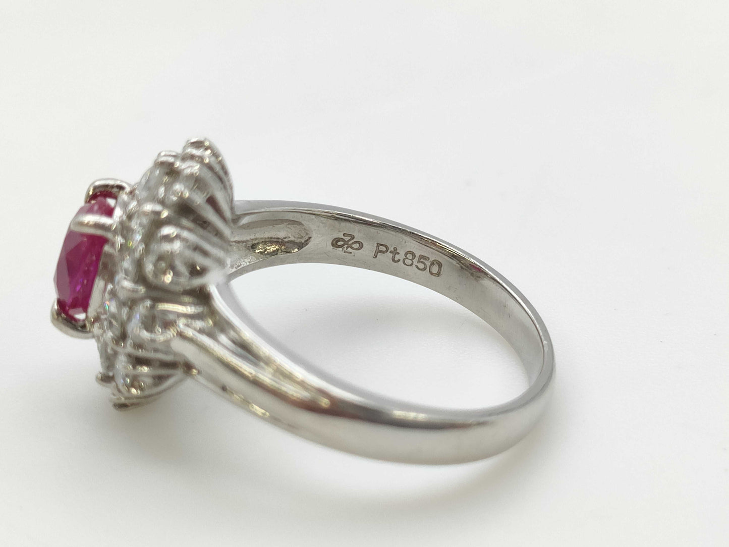 R0.99ct D0.78ct PT900 6.4g Ring 