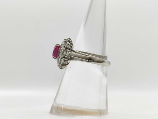 R0.99ct D0.78ct PT900 6.4g Ring 