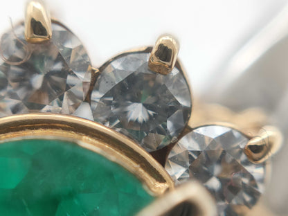 E1.37ct D0.57ct PT900/K18 13.3g Ring 