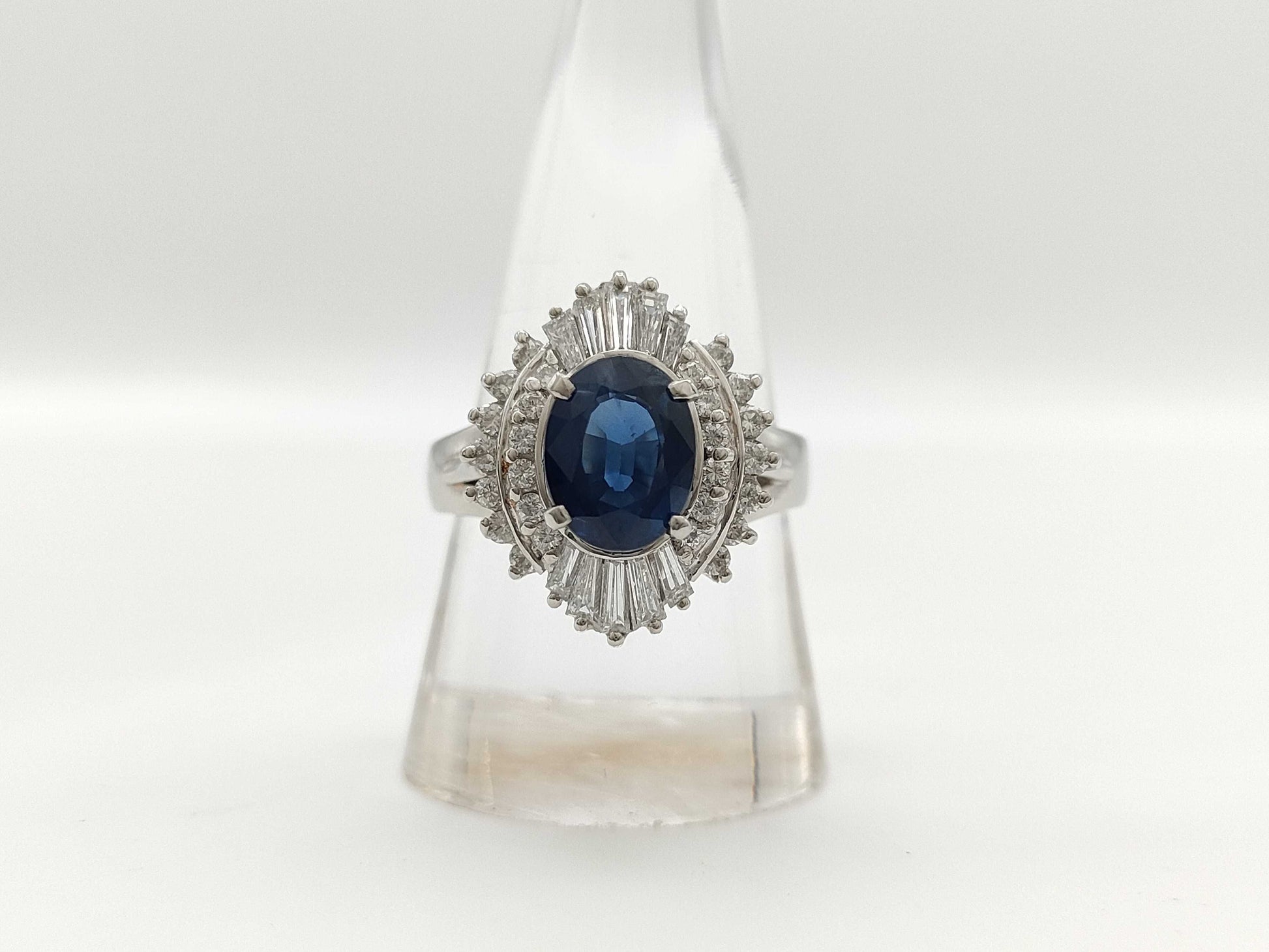 S2.555ct D0.82ct PT900 12.3g Ring 