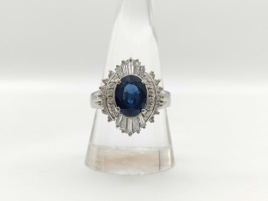 S2.555ct D0.82ct PT900 12.3g Ring 