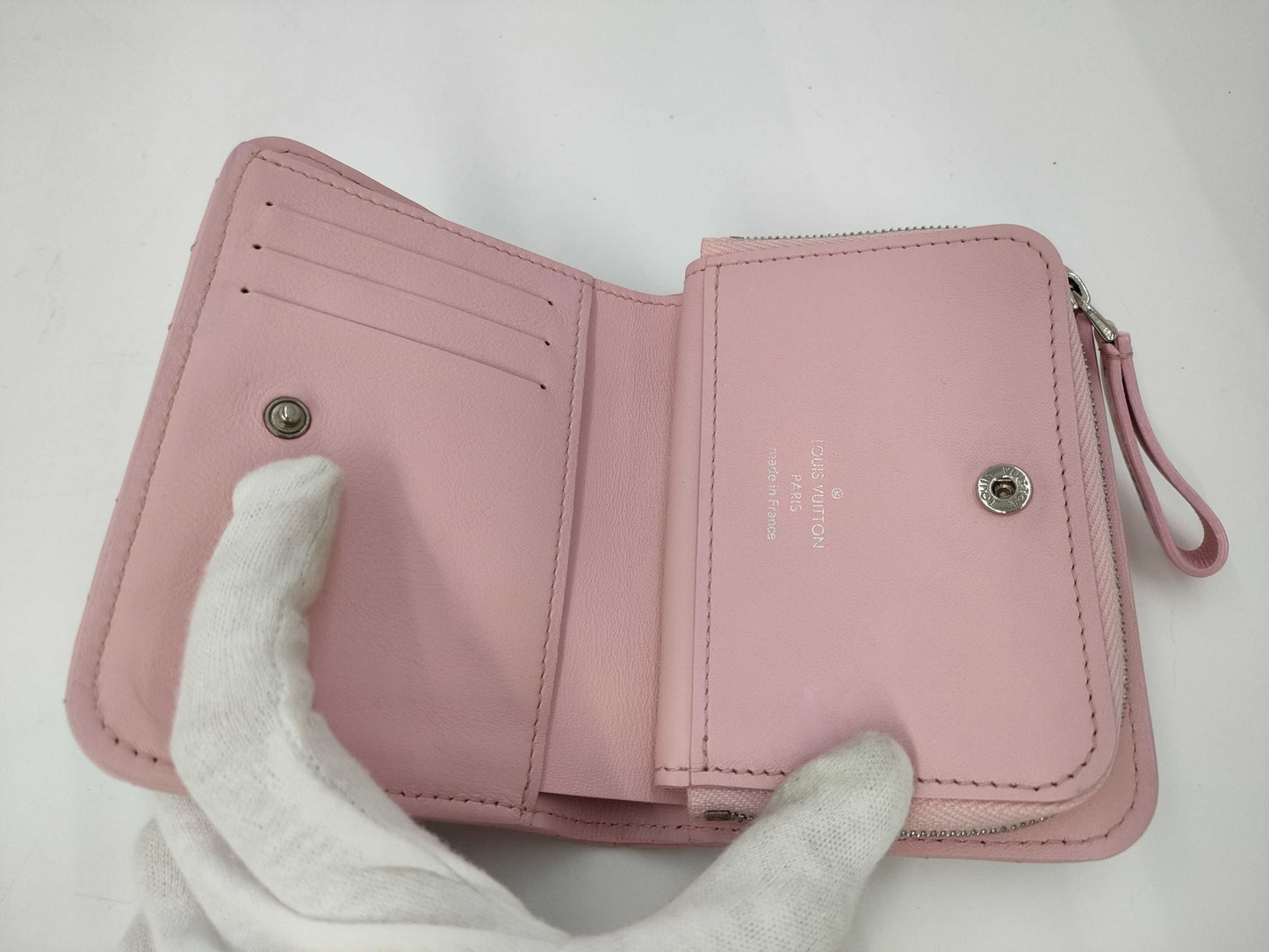 LOUIS VUITTON New Wave Compact M63791 Pink Bi-fold Wallet