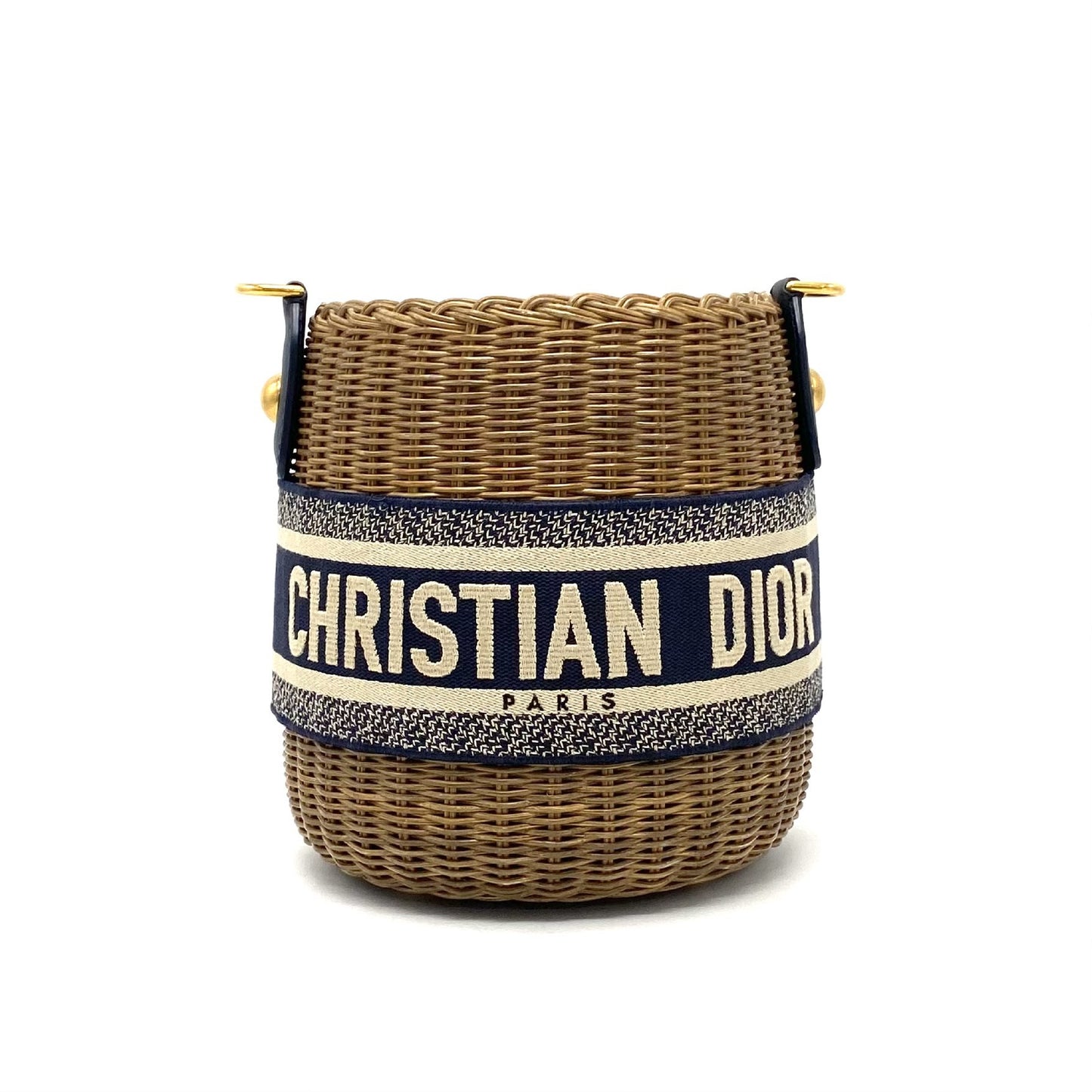 Dior Christian Dior Christian Dior Oblique 2-way Rattan Canvas Shoulder Bag
