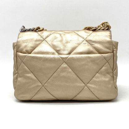 CHANEL CHANEL Chanel 19 Matelasse Turnlock Coco Mark Lambskin Chain Hand Shoulder Bag