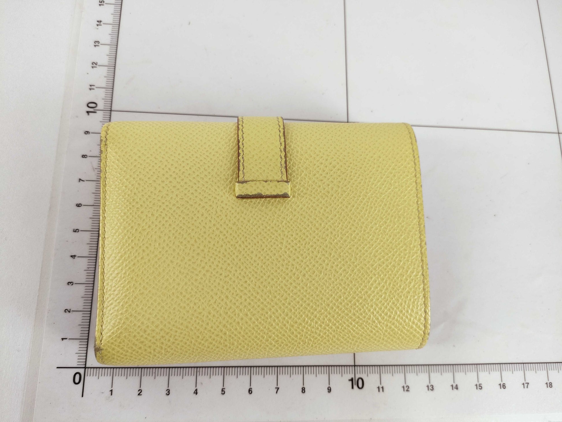 HERMES Bearn HERMES Bearn combination yellow wallet