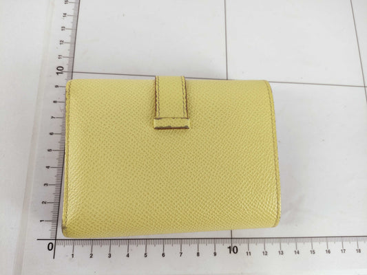 HERMES Bearn HERMES Bearn combination yellow wallet