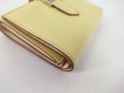HERMES Bearn HERMES Bearn combination yellow wallet