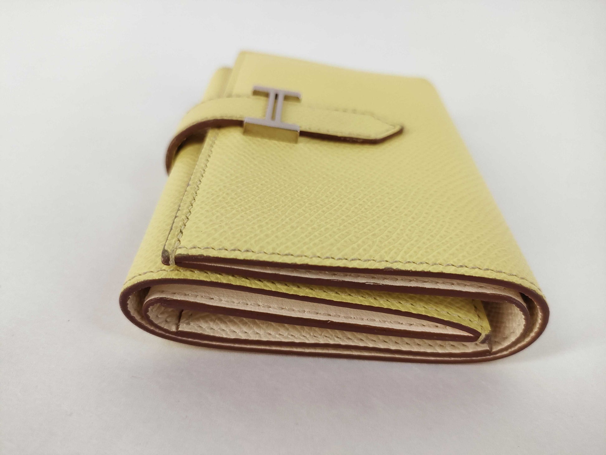 HERMES Bearn HERMES Bearn combination yellow wallet