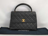 CHANEL Caviar Coco Hand Black Handbag