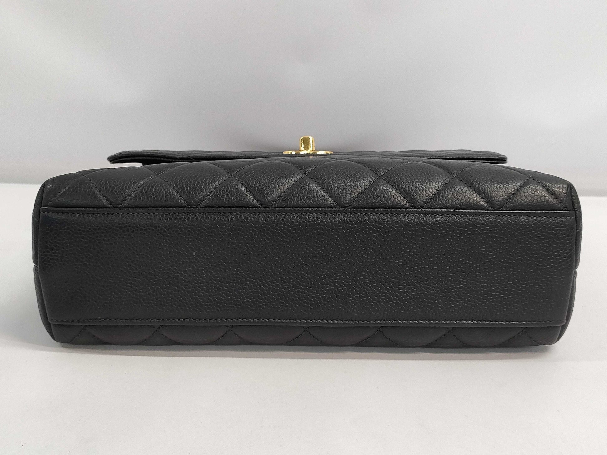 CHANEL Caviar Coco Hand Black Handbag