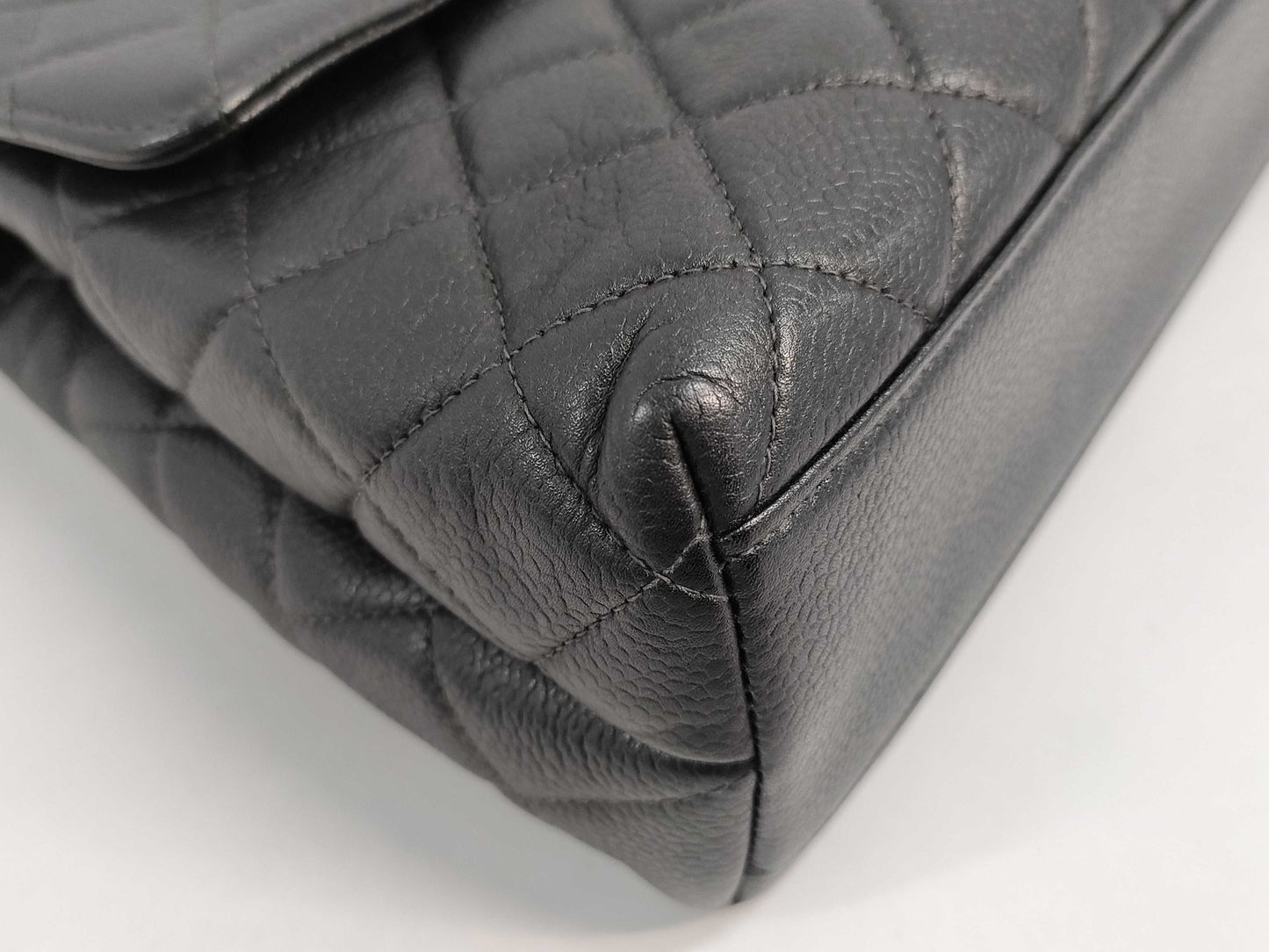 CHANEL Caviar Coco Hand Black Handbag