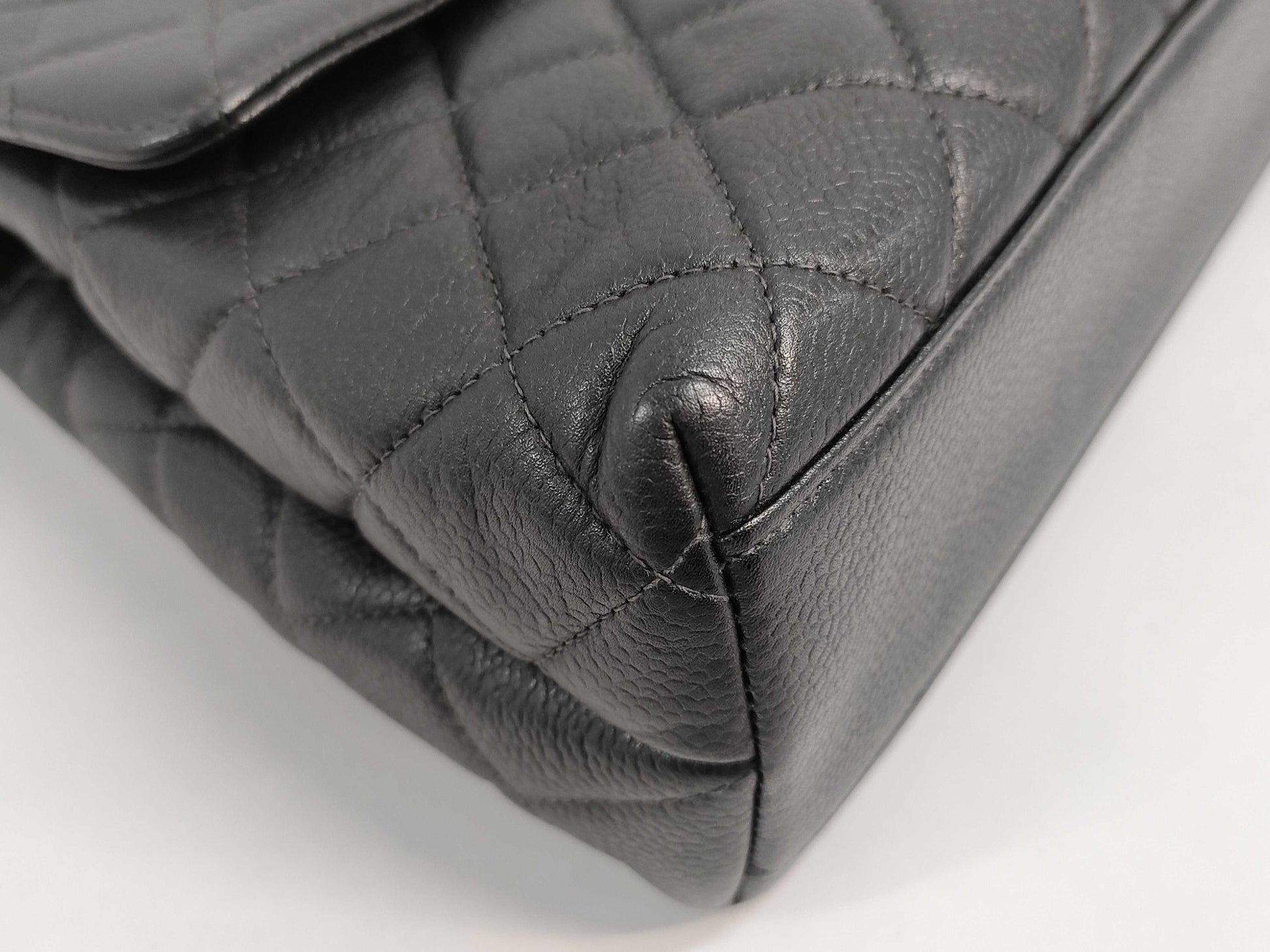 CHANEL Caviar Coco Hand Black Handbag