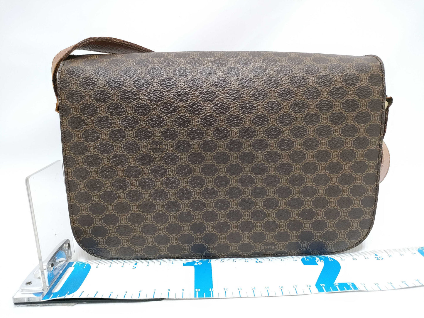 CELINE Horsebit Macadam Leather Shoulder Bag