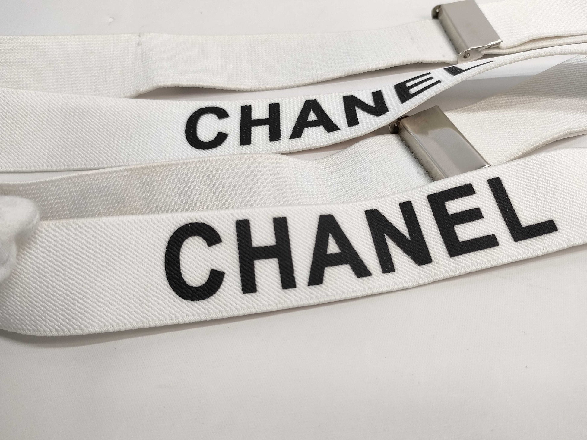 CHANEL CHANEL Chanel Logo Coco Mark Leather Suspenders Other Accessories