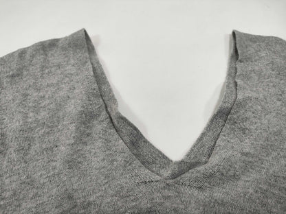 COMME des GARCONS AD2020 V-neck wool grey long-sleeved knit sweater, size M