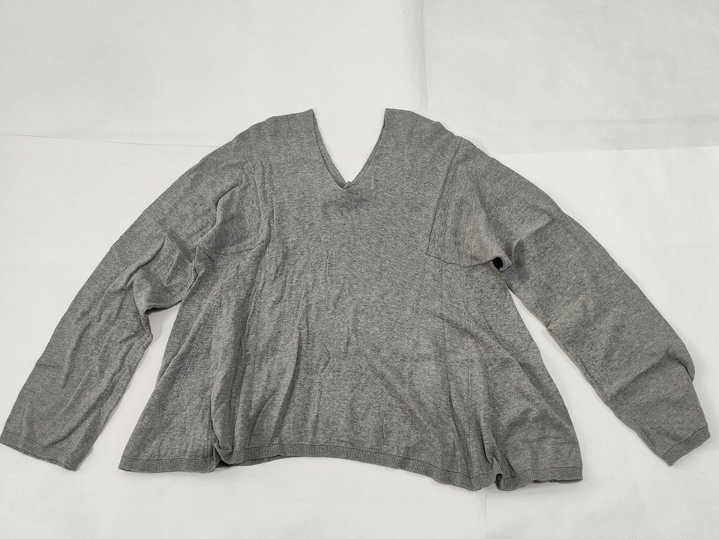 COMME des GARCONS AD2020 V-neck wool grey long-sleeved knit sweater, size M