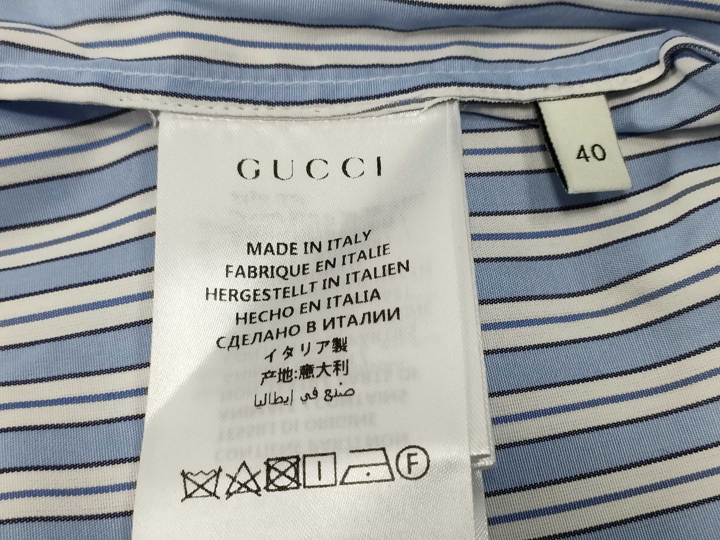 GUCCI GUCCI Gucci Long Shirt Size 40 Detachable Collar Shirt