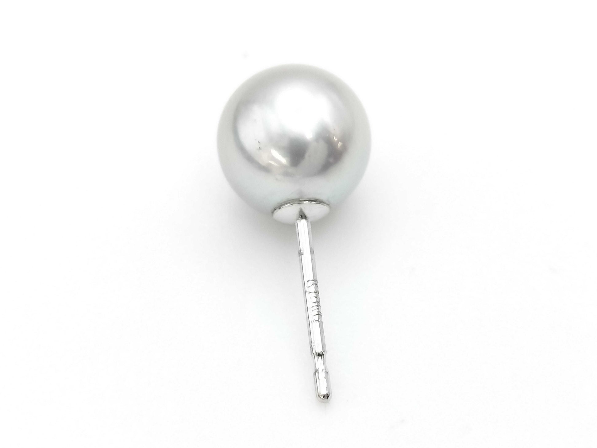 Pearl diameter: Approx. 8.1/8.1mm, 18K White Gold, 2.0g, Earrings 