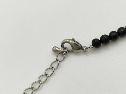 Coral Onyx Metal Necklace 51.0g 