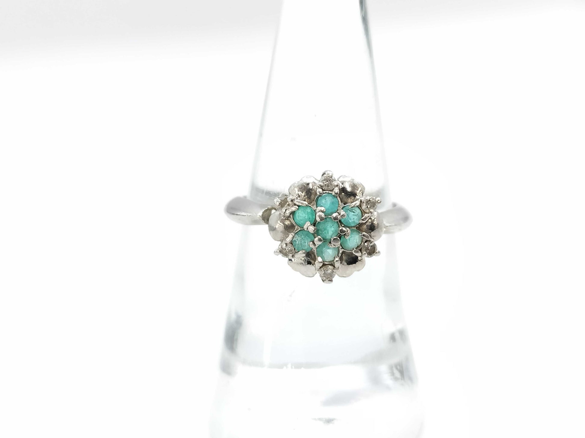 Paraiba tourmaline 0.35ct D0.12ct PT900 5.5g ring 
