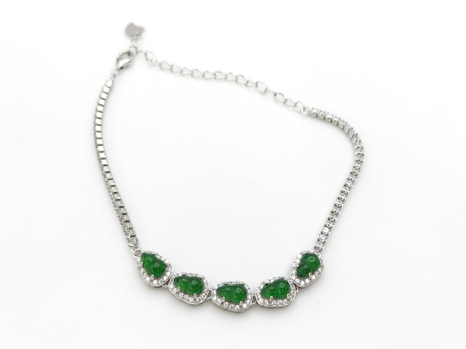 Agate, Zirconia, Sterling Silver, 4.6g Bracelet/Bangle 