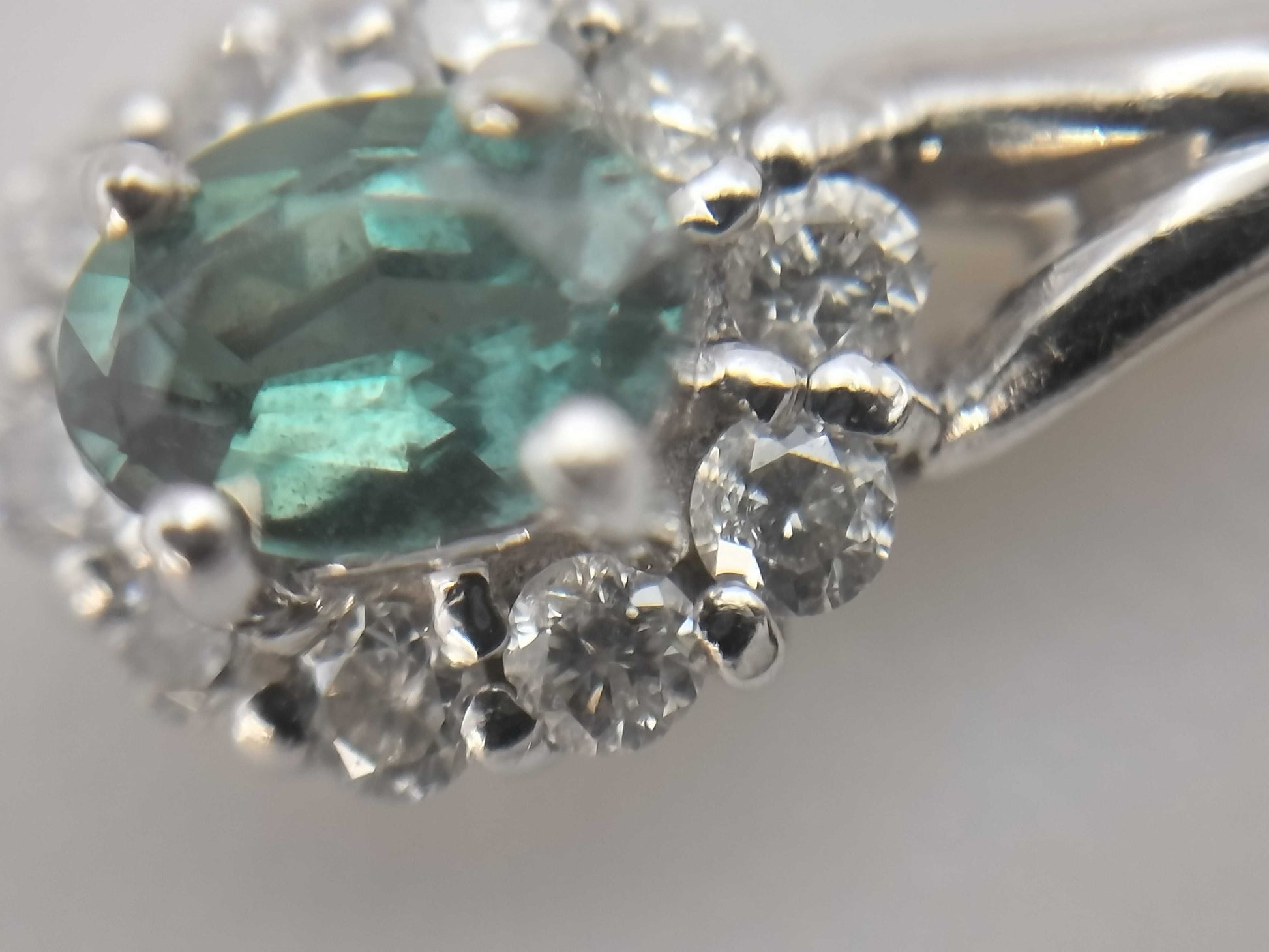 AX 0.23ct D 0.12ct K18WG 0.6g Pendant Top 