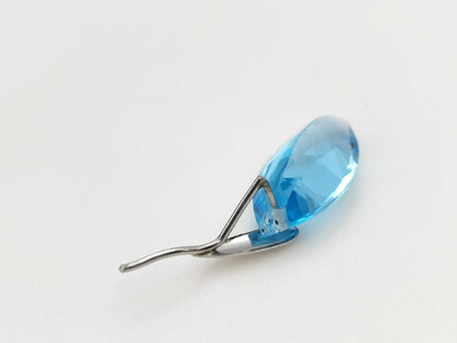 Blue Topaz PT900 1.8g Earrings 