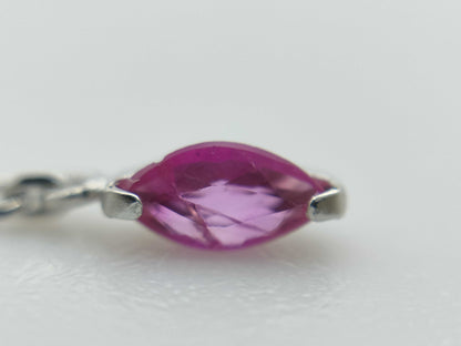 Colored Stone and Transparent Stone K14WG 0.5g Earrings 