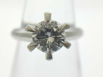 Transparent Stone PT900 6.8g Ring 