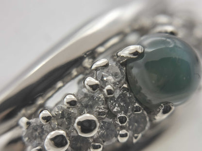 Alexandrite Cat's Eye 0.355ct D0.20ct PT900 6.1g Ring 