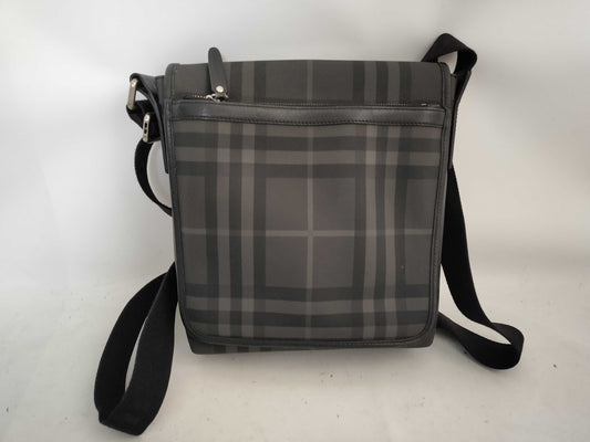 BURBERRY Check Messenger Shoulder Bag