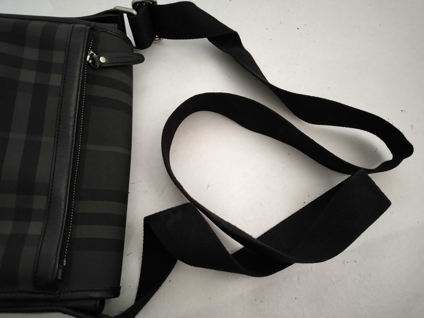 BURBERRY Check Messenger Shoulder Bag