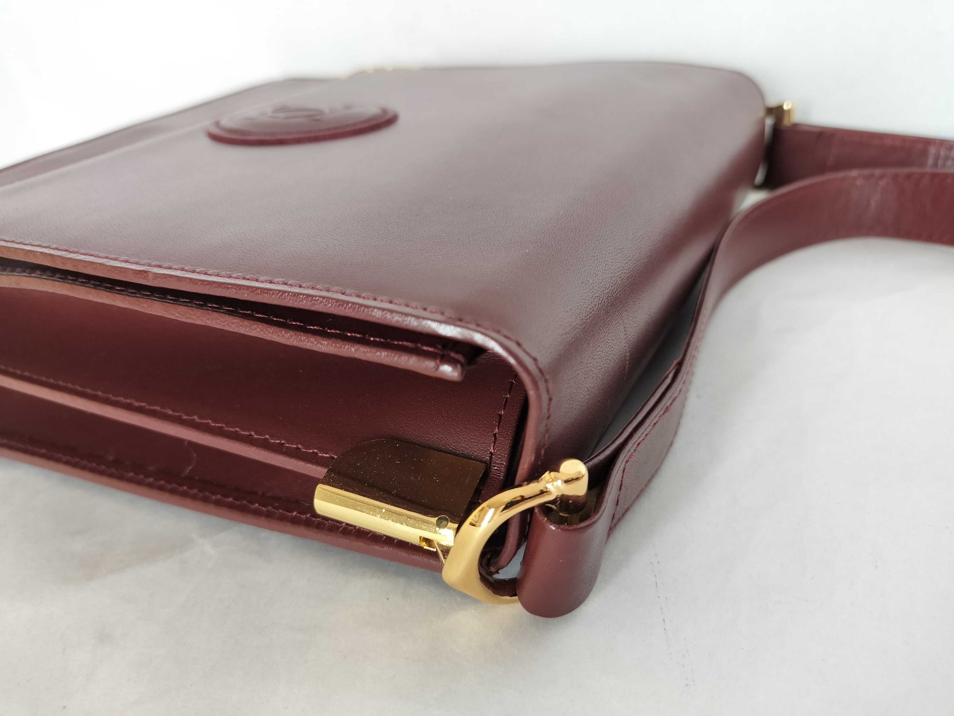 Cartier Leather Shoulder Bag Bordeaux Shoulder Bag