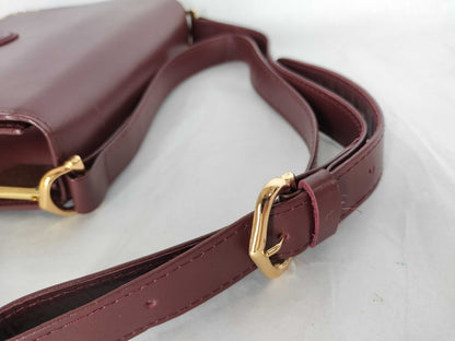 Cartier Leather Shoulder Bag Bordeaux Shoulder Bag