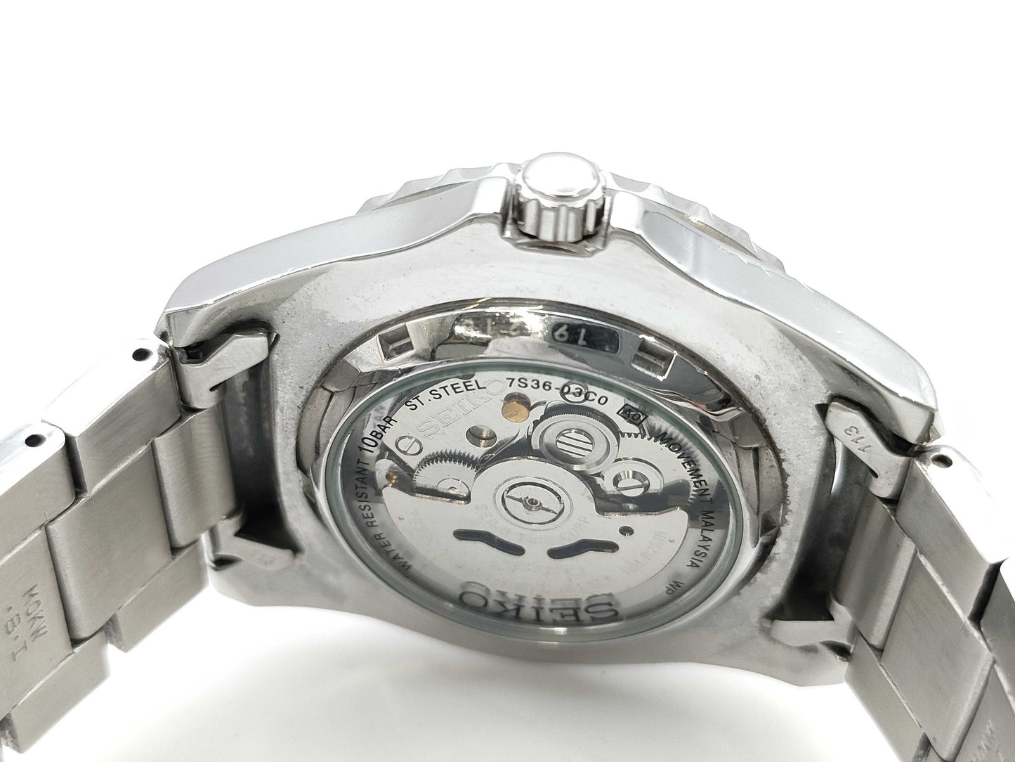 SEIKO 7S36-03C0 190218 Automatic Black Dial Men's Watch