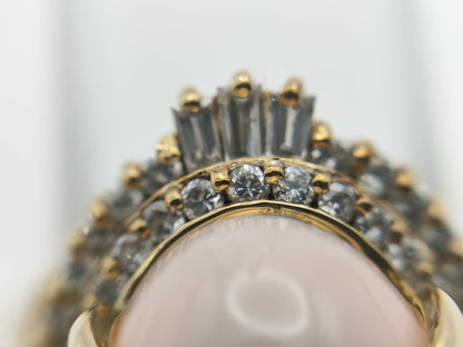 Mitsukoshi Coral D0.53ct K18 6.9g Ring 