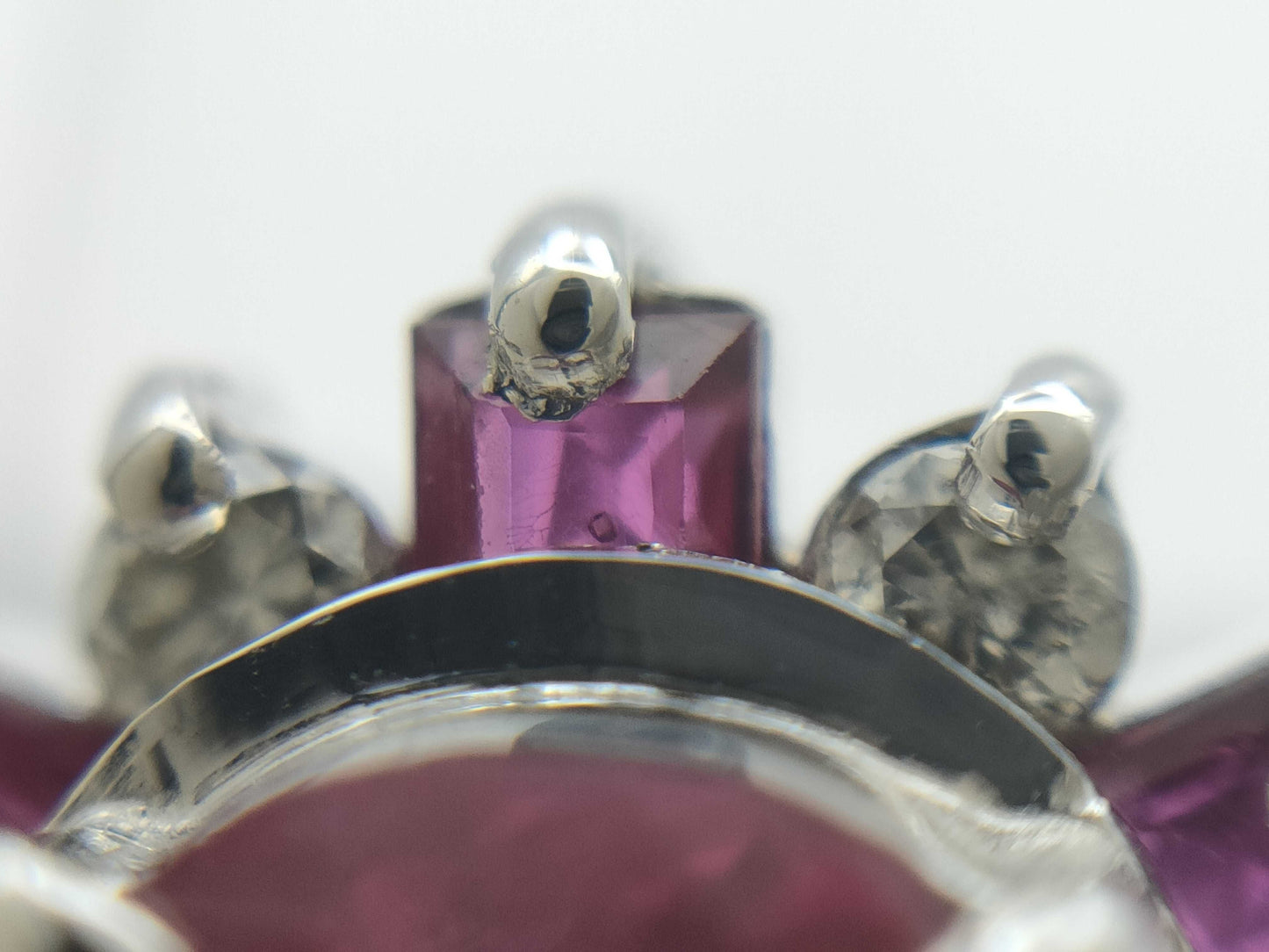 R1.11/0.28ct D0.33ct K18WG 6.1g Ring 