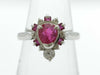 R1.11/0.28ct D0.33ct K18WG 6.1g Ring 
