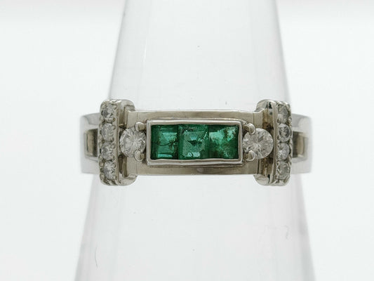 E0.26ct D0.10/0.08ct PT900 4.4g Ring 