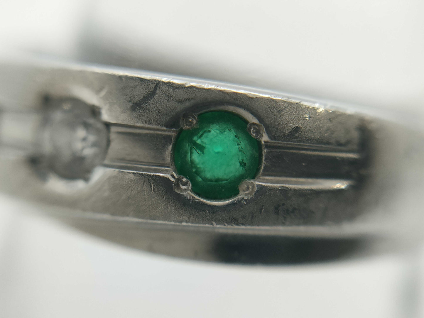 E0.14ct D0.10ct PT900 4.2g Ring 