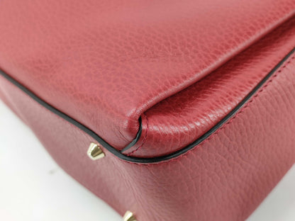 GUCCI GUCCI Interlocking G Handbag Leather Red 510302 Shoulder Bag