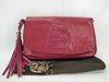 GUCCI Soho Chain Shoulder Bag in Patent Leather, Red