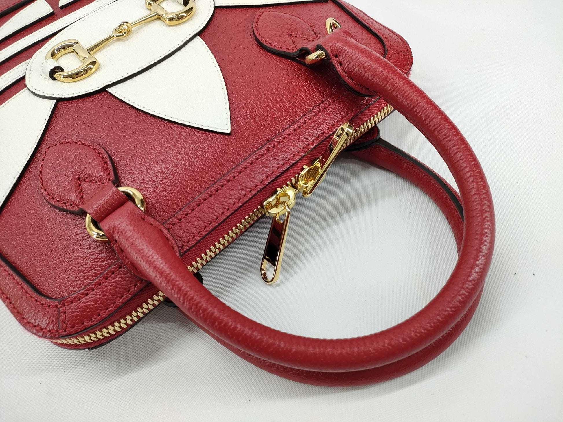 GUCCI GUCCI & ADIDAS Horsebit Shoulder Bag/Handbag Red Handbag