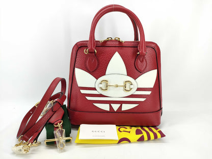 GUCCI GUCCI & ADIDAS Horsebit Shoulder Bag/Handbag Red Handbag