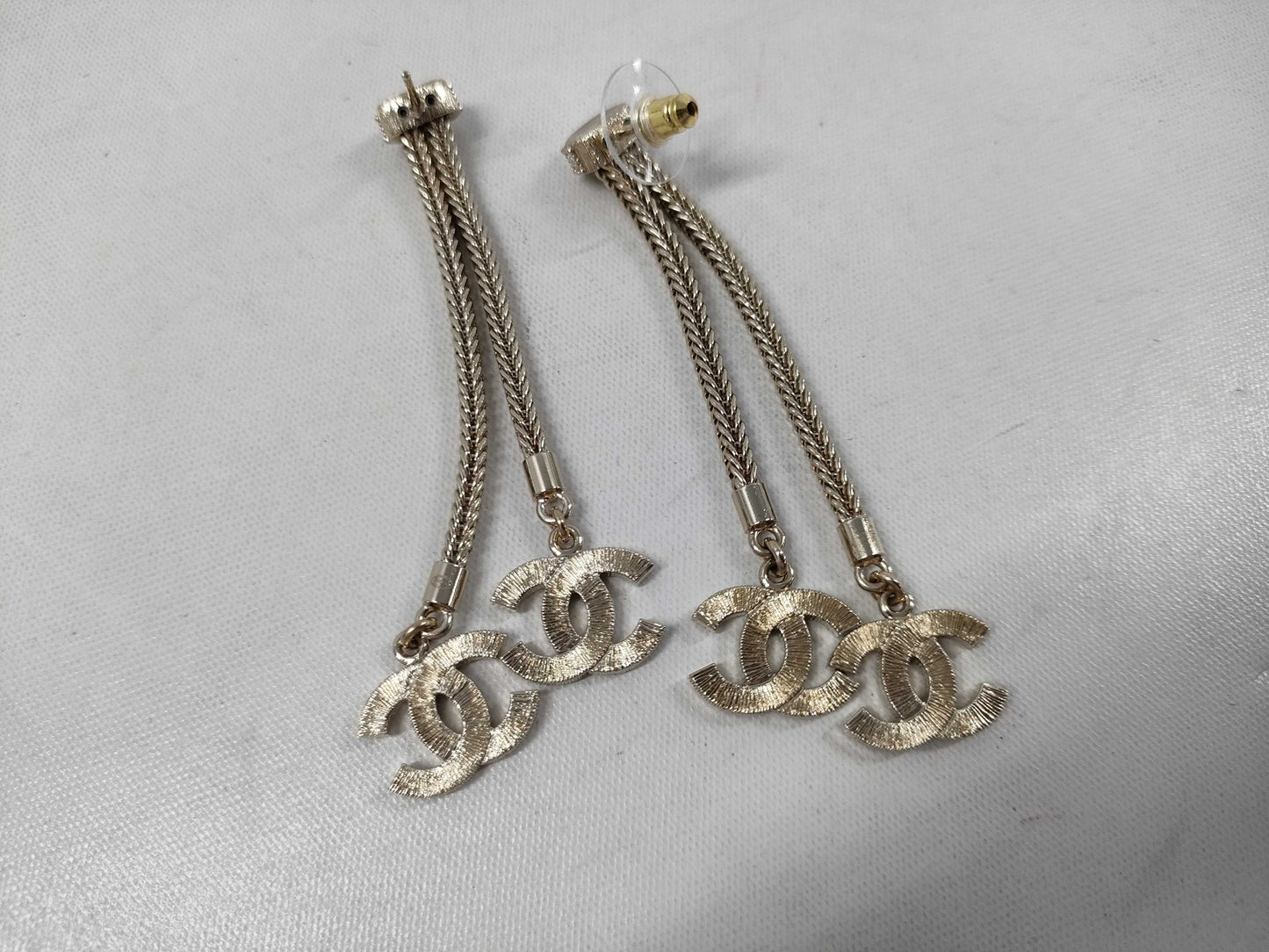 CHANEL Double Swing Earrings with Coco Mark B24K ABE429 B18245 NZX60